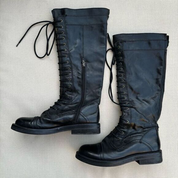 OTBT Shoes - OTBT black leather Astoria Riding Boots size 9 edgy indie moto bikercore bold